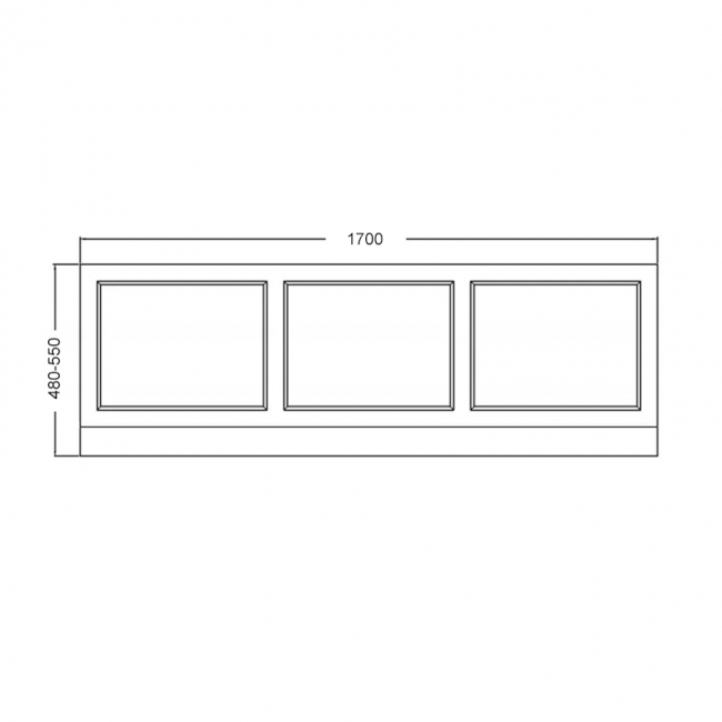 Delphi AquaGuard Shaker Shaker Style Front Bath Panel 550mm H x 1700mm W - Gloss White