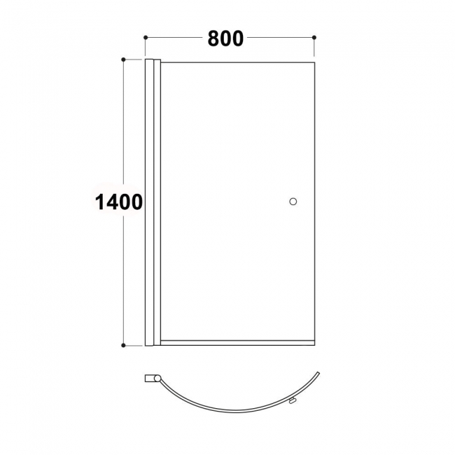 Delphi Faith P-Shape Bath Screen | FA-PBS-B