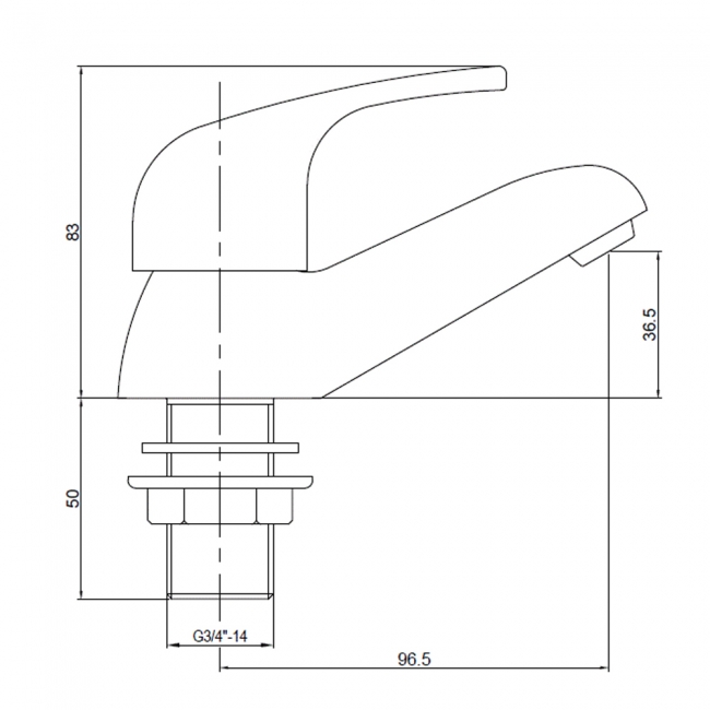 Deva Eider Bath Taps Pair - Chrome  | Dimension Image