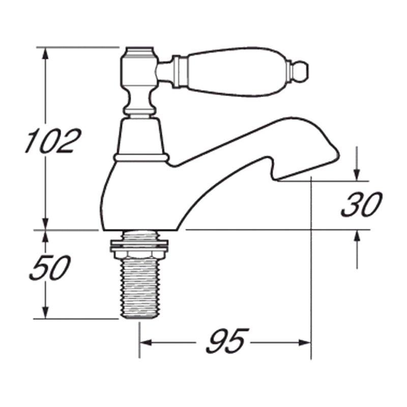 Deva Georgian Traditional Bath Taps Pair - Gold