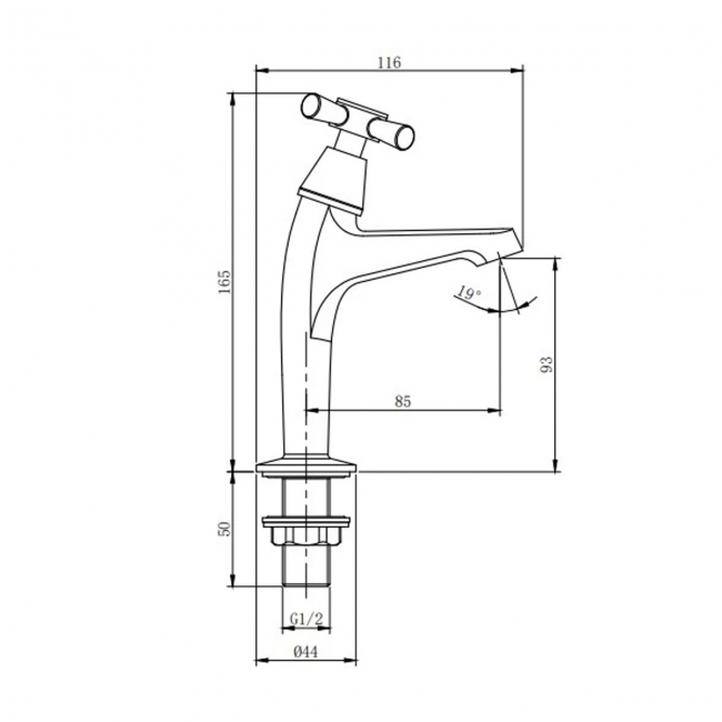 Deva Milan Kitchen Sink Taps Pair - Chrome