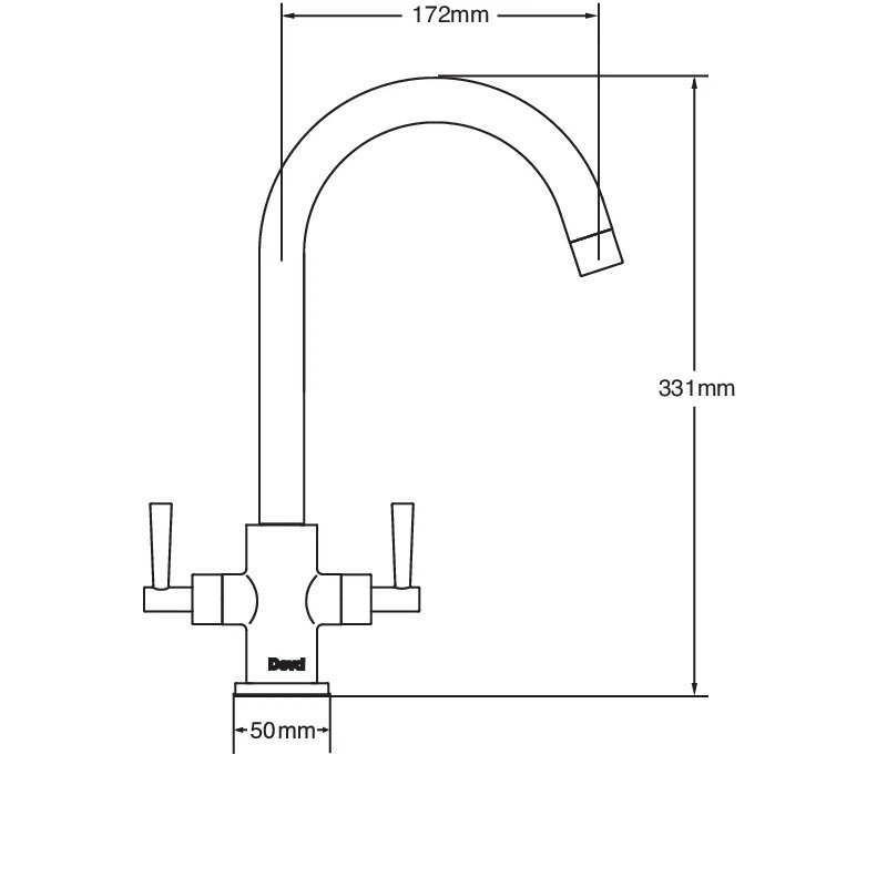 Deva Nelson Sink Mixer NEL104 Deck Mounted Chrome