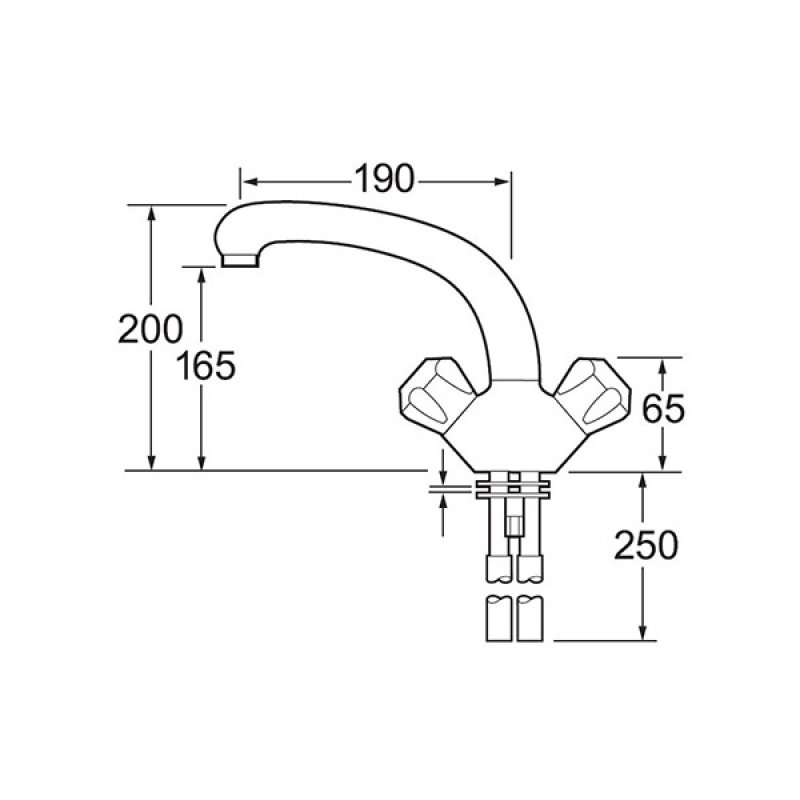 Deva Profile Mono Kitchen Sink Mixer Tap Chrome