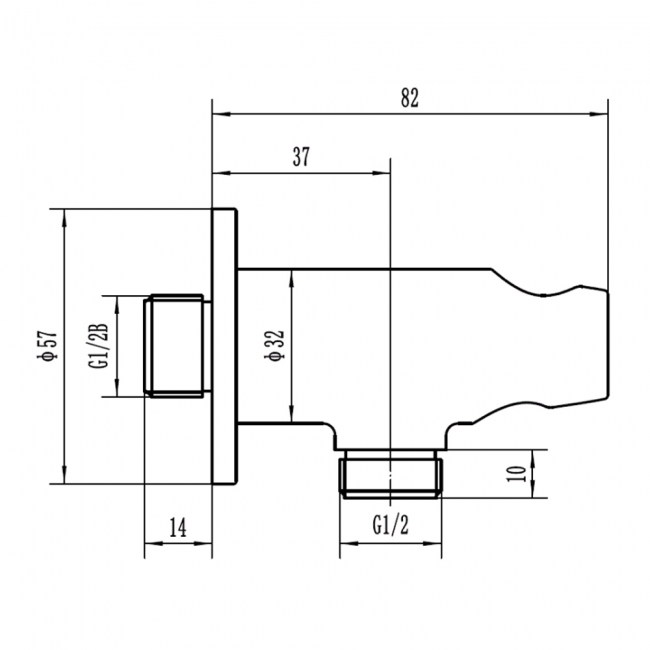 Deva Wall Elbow Parking Bracket - Chrome