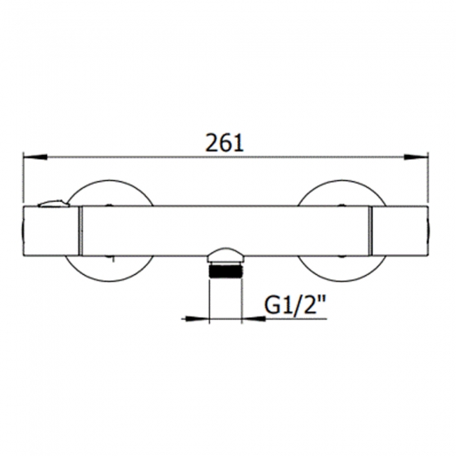 Deva Cool Touch Round Thermostatic Bar Shower Valve - Chrome