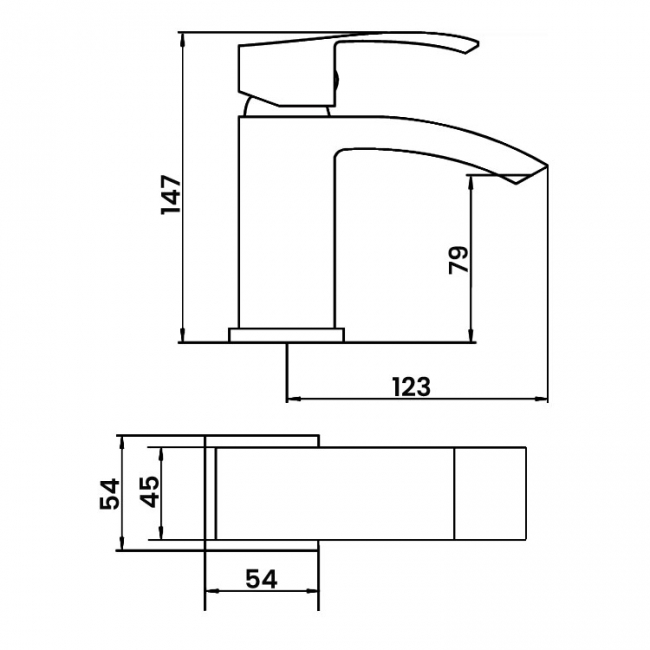 Deva Swoop MK2 Mono Single Lever Basin Mixer Tap with Press Top Waste - Chrome