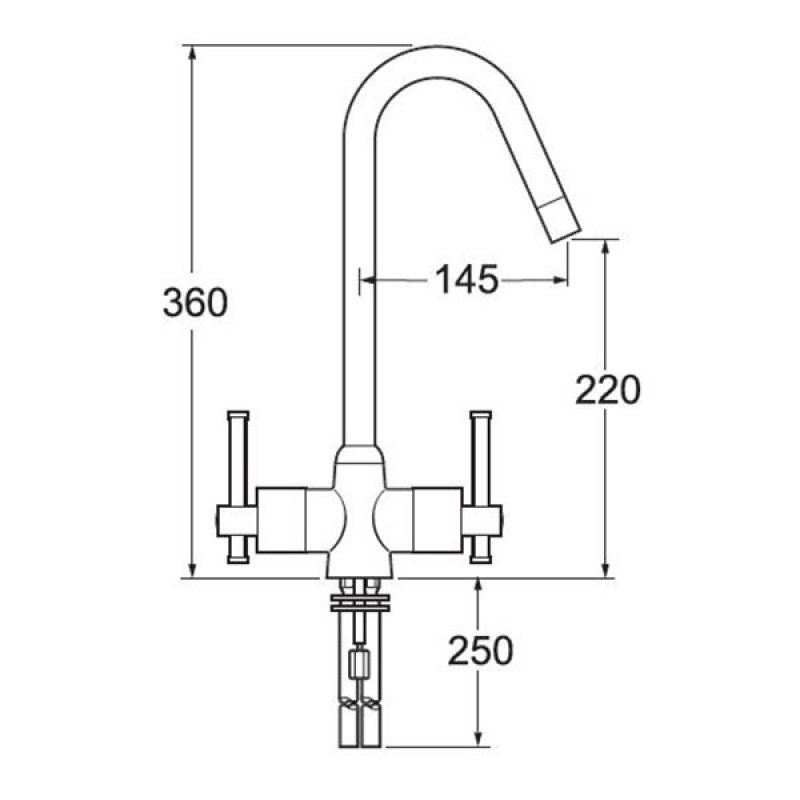Deva Taurs Mono Kitchen Sink Mixer Tap Chrome