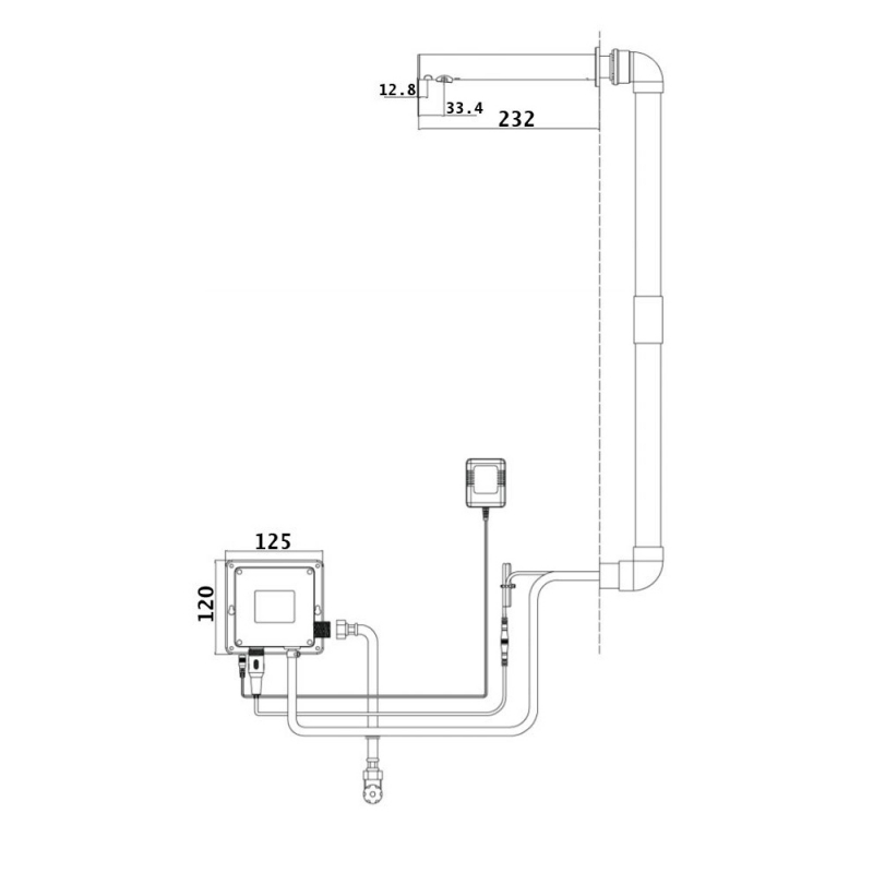 Deva Wall Basin Tap (Single) | SENSOR9/W | Wall Mounted | Chrome
