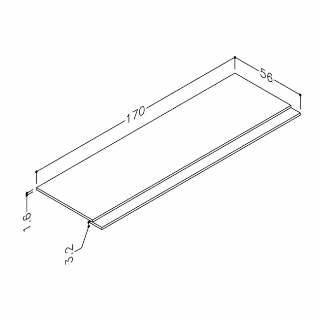 Duchy Choice 2-Piece MDF Bath Front Panel 1700mm W x 560mm H - Matt White