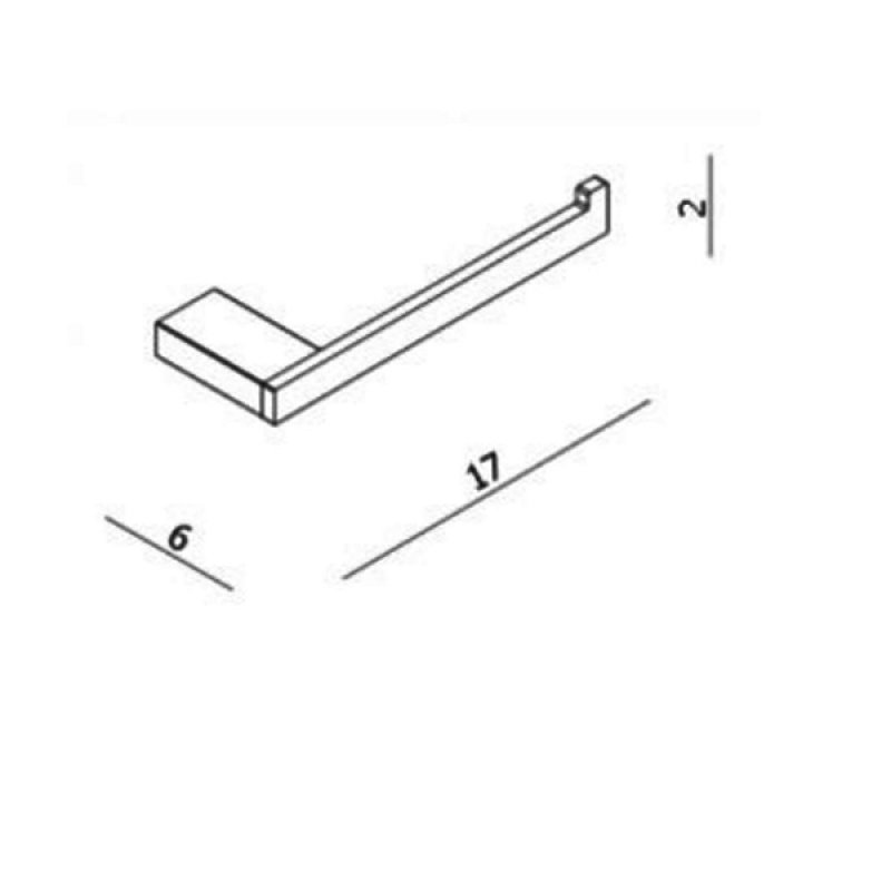 Duchy Urban Toilet Roll Holder EA31043L Brass Chrome