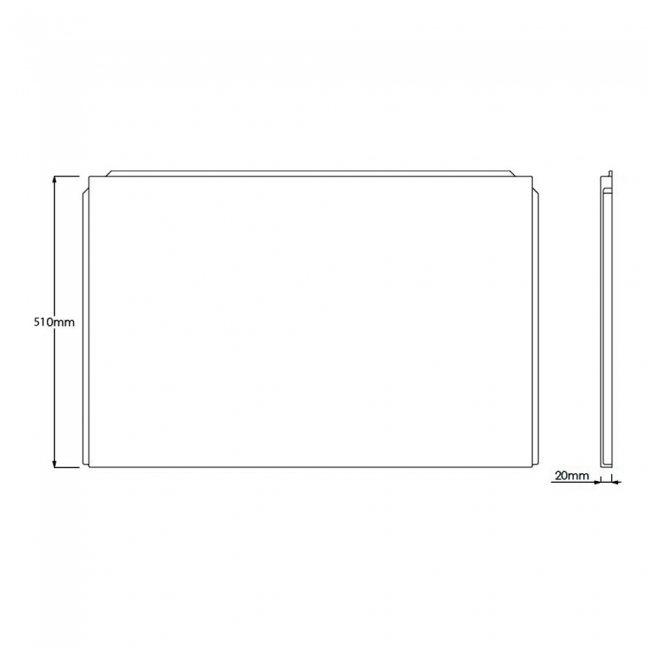 Duchy Value Polystyrene Bath End Panel 800mm W x 510mm H - White
