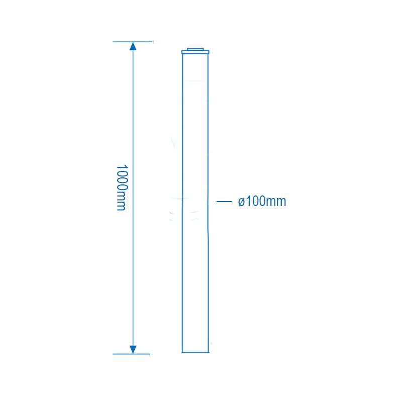 Firebird 250mm Long Plume Dispersal Pipe (100mm Diameter)