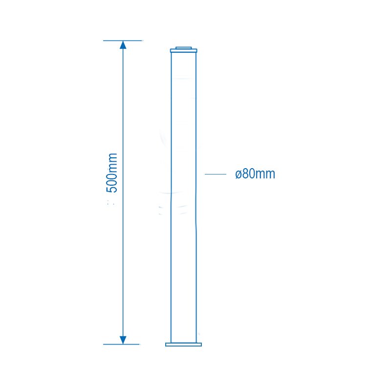 Firebird 500mm Long Plume Dispersal Pipe (80mm Diameter)