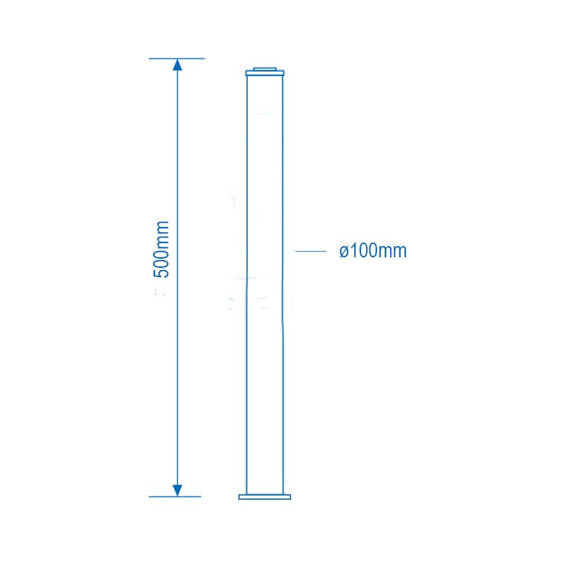 Firebird 500mm Long Plume Dispersal Pipe (100mm Diameter)