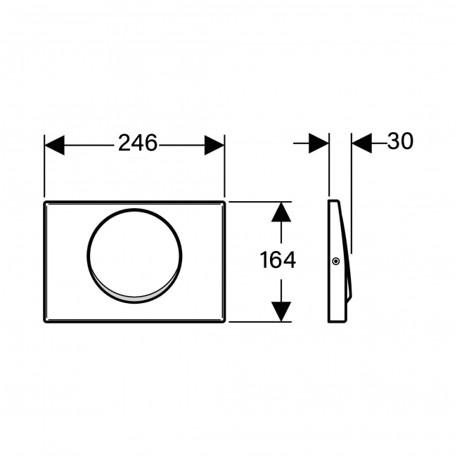 Geberit Delta10 Flush Plate for Single Flush - Brushed Stainless Steel
