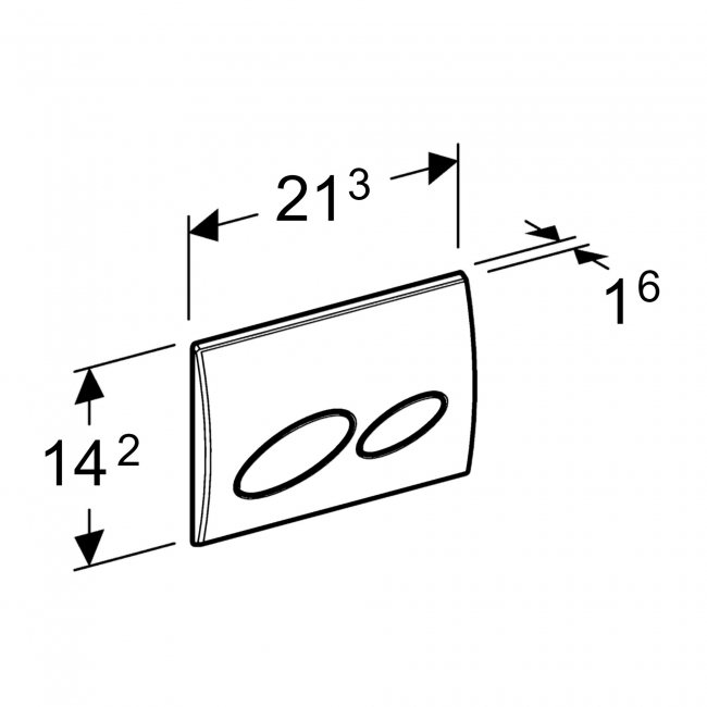 Geberit Kappa20 Dual Flush Plate Gloss Chrome