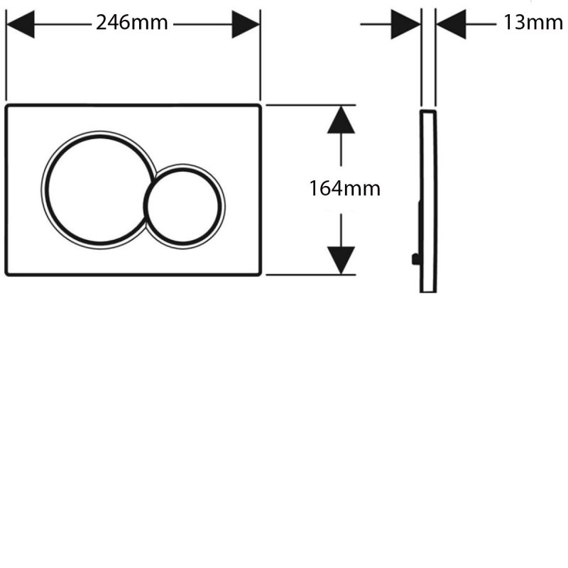 Geberit Sigma01 Dual Flush Plate - White/Blue/Red