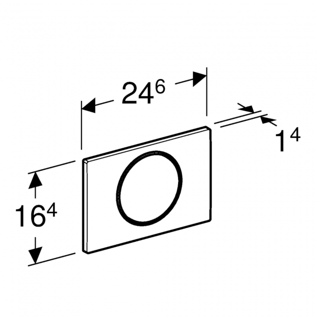 Geberit Sigma10 Single Flush Plate - White/Gold