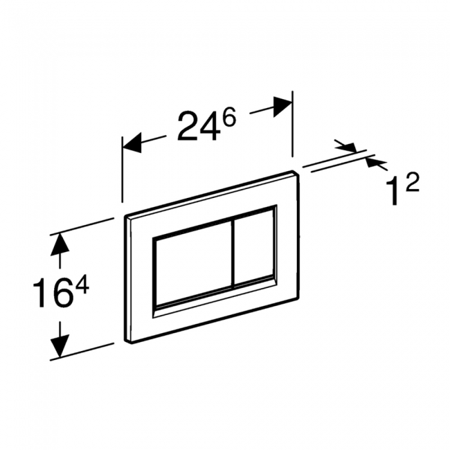 Geberit Sigma30 Dual Flush Plate - White / Matt White