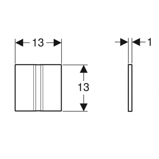 Geberit Sigma 50 Flush Plate 116.026.GH.1 Brushed Chrome