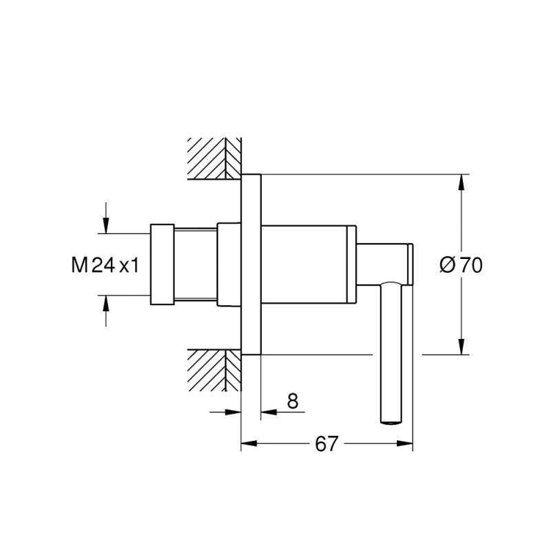 Grohe Atrio Shower Valve Trim 19088003 Chrome