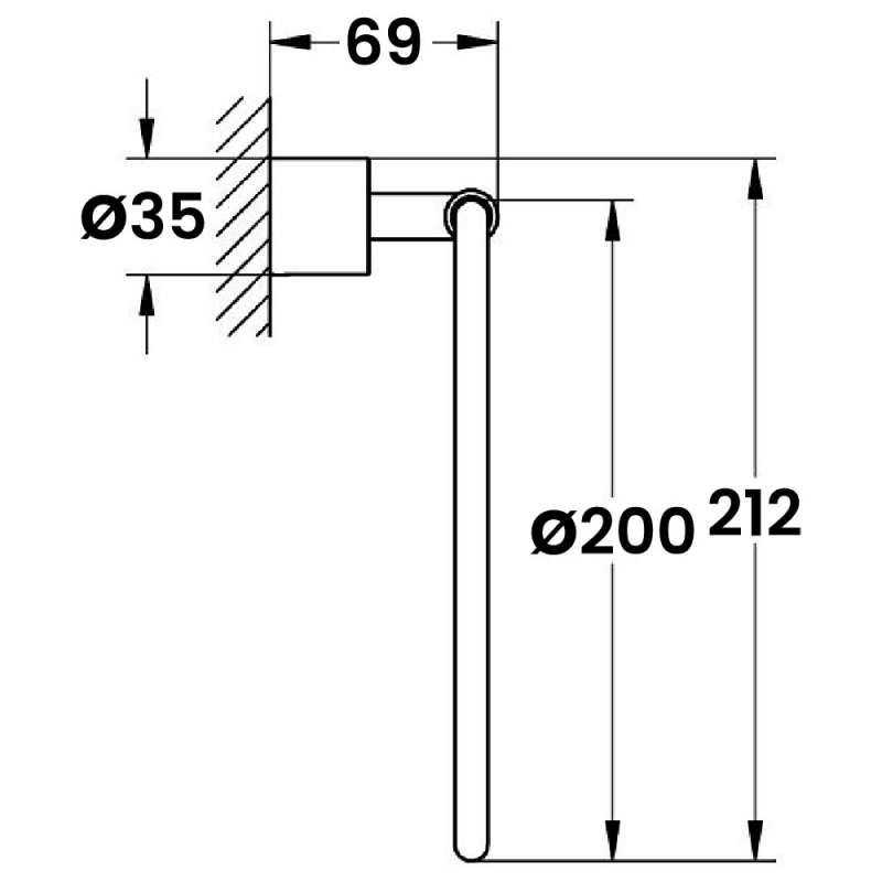 Grohe Atrio Towel Ring 40307DC3 Brass Supersteel