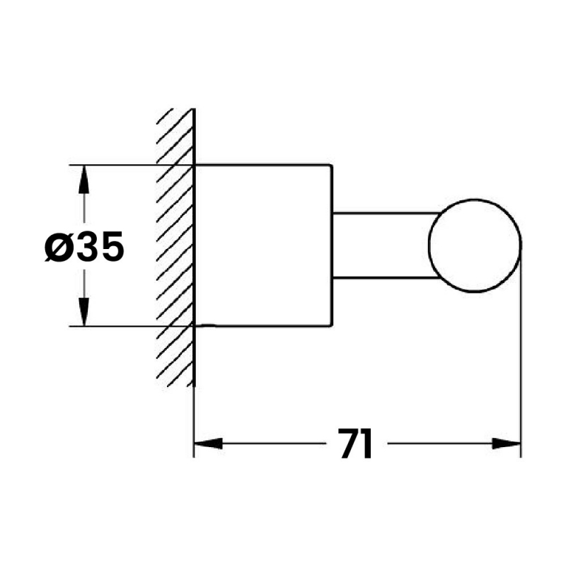 Grohe Atrio Robe Hook 40312DC3 Brass Supersteel