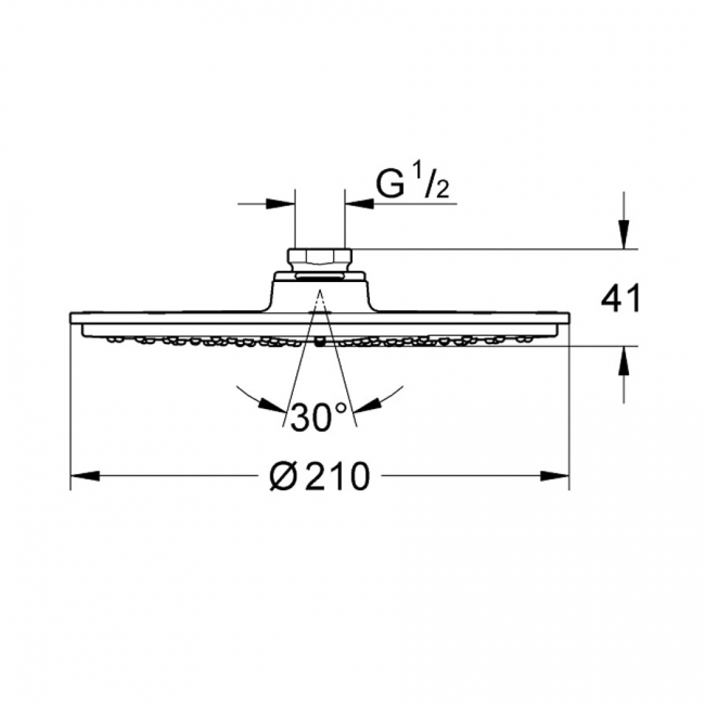 Grohe Rainshower Cosmo Large Fixed Shower Head Chrome