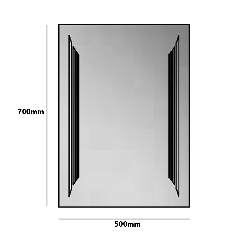HiB Dimension 50 Single Door Bathroom Cabinet with Bluetooth and Speaker 700mm H X 500mm W x 140mm D