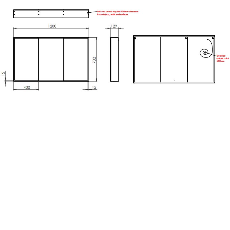 HiB Qubic 120 Bathroom 48000 1200mm Clear