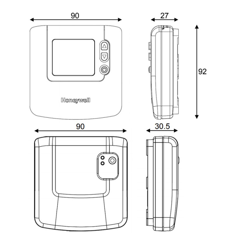 Honeywell DT92E1000 Wireless Digital Eco Room Thermostat
