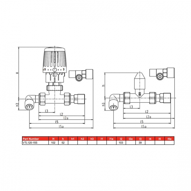 Honeywell Valencia Traditional TRV Straight Radiator Valves Single and Lockshield - White