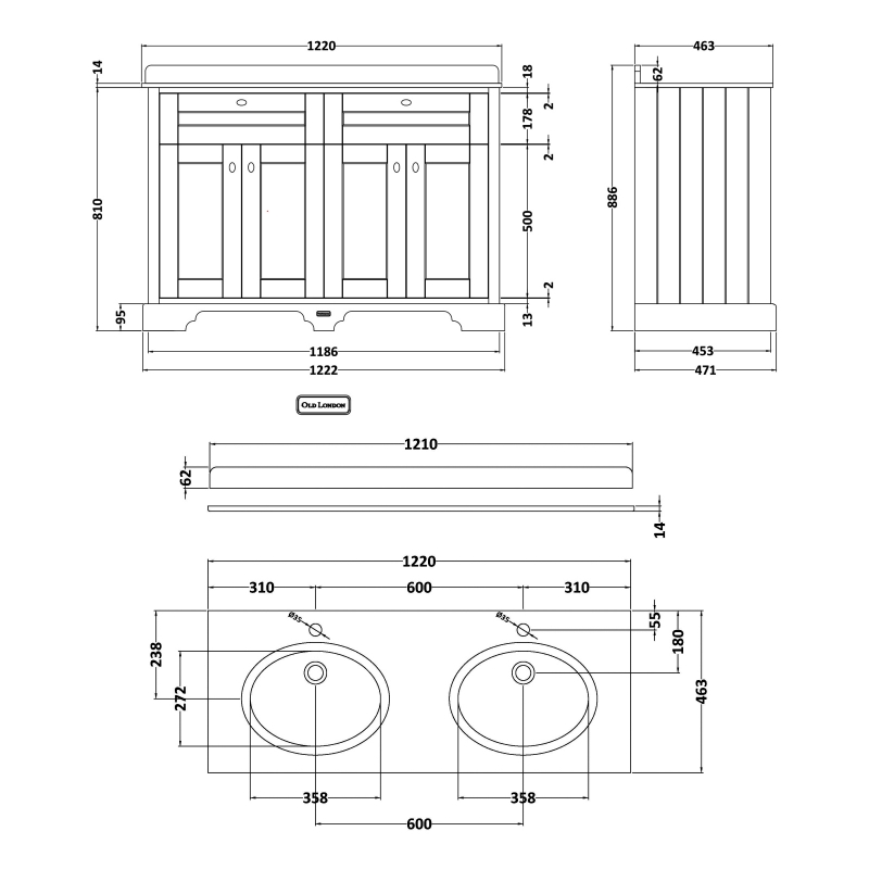 Hudson Reed mm LOF865 Hunter Green