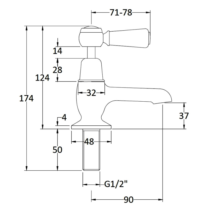 Hudson Reed Topaz Lever Basin Taps Pair - Chrome