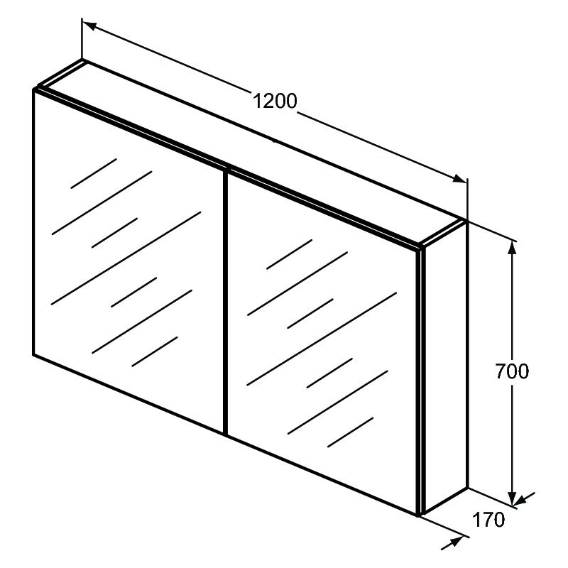 Ideal Standard Bathroom T3499AL 1200mm Aluminium