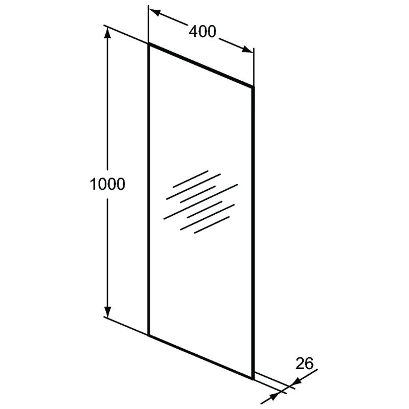 Ideal Standard Bathroom Mirror T3258BH 400mm Wide Rectangular