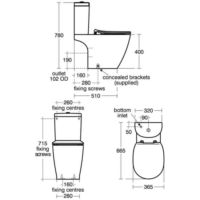 Ideal Standard Concept Arc Toilet E822801+E785501+E791701 Close