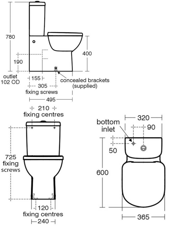 Ideal Standard Tempo Close Coupled Toilet 6/4 Litre Dual Flush Cistern - Soft Close 600mm D White