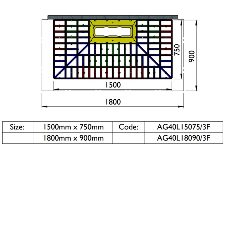 Impey Aqua-Grade 400mm Linear Kit 1 Wall & 3 Falls - 1500mm x 750mm (for Tiled Floors)