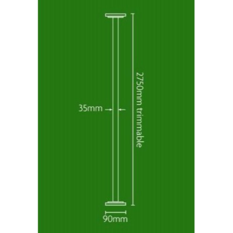 Impey Floor to Ceiling Grab Pole - White