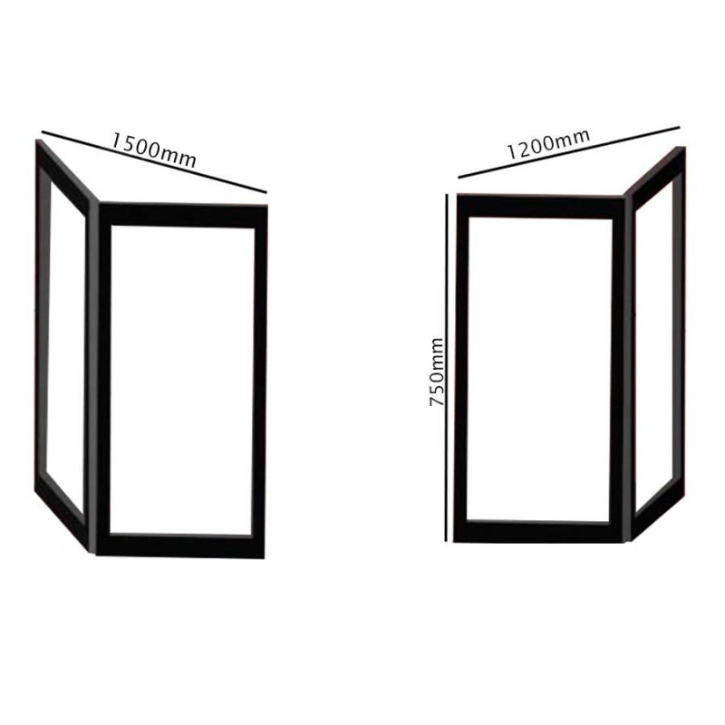 Impey Elevate Option H Corner Half Height Door 1500mm x 1200mm - Left Handed
