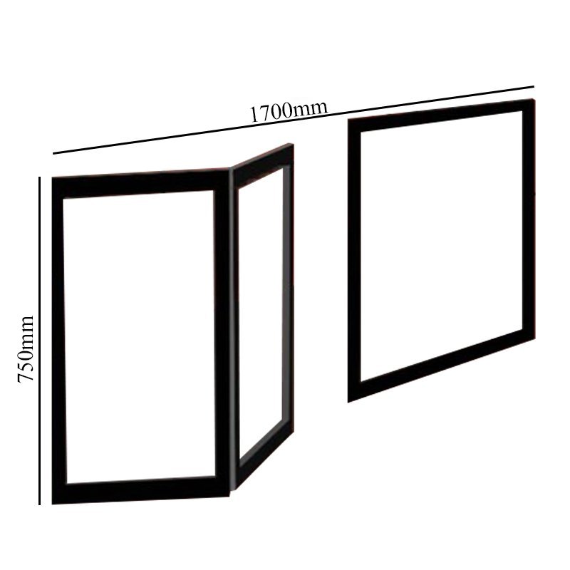Impey Elevate Option M Alcove Half Height Door 1700mm - Right Handed