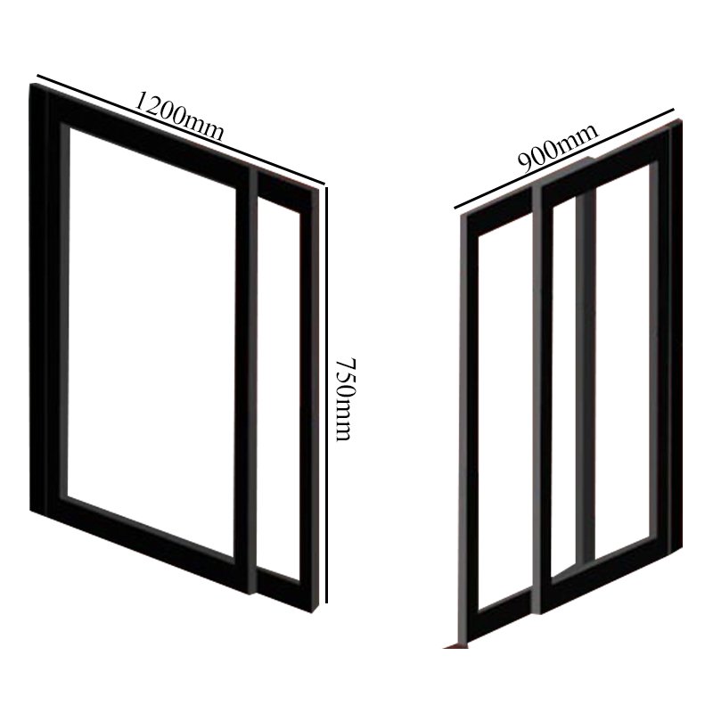 Impey Freeglide Option 1 Corner Half Height Door 1200mm x 900mm - Left Handed