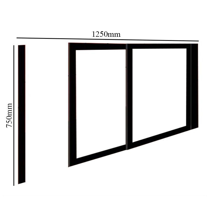 Impey Freeglide Option 2 Alcove Half Height Door 1250mm Wide - Right Handed