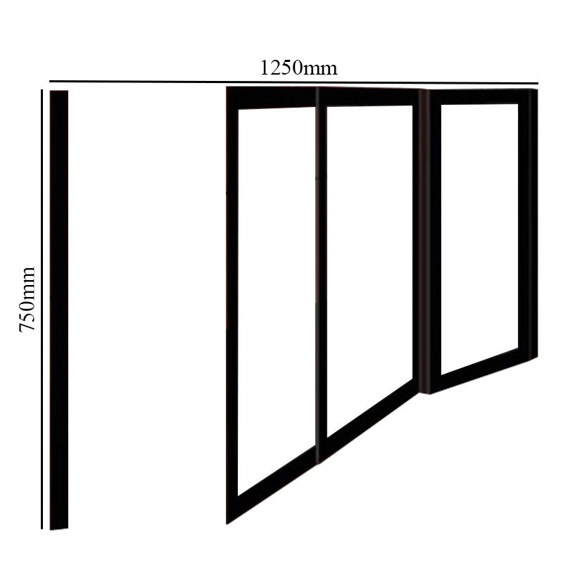 Impey Freeglide Option 5 Alcove Half Height Door 1250mm Wide - Right Handed