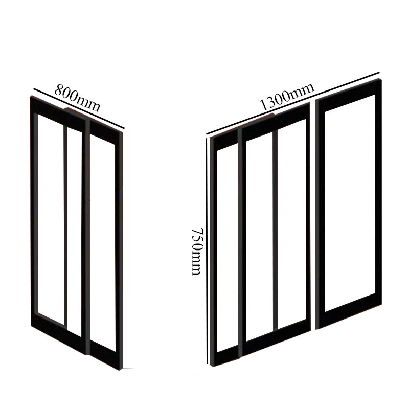 Impey Freeglide Option 6 Corner Half Height Door 1300mm X 800mm - Right Handed