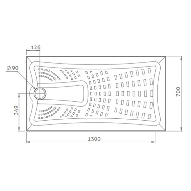 Impey Mantis Rectangular Shower Tray with Waste 1300mm x 700mm White