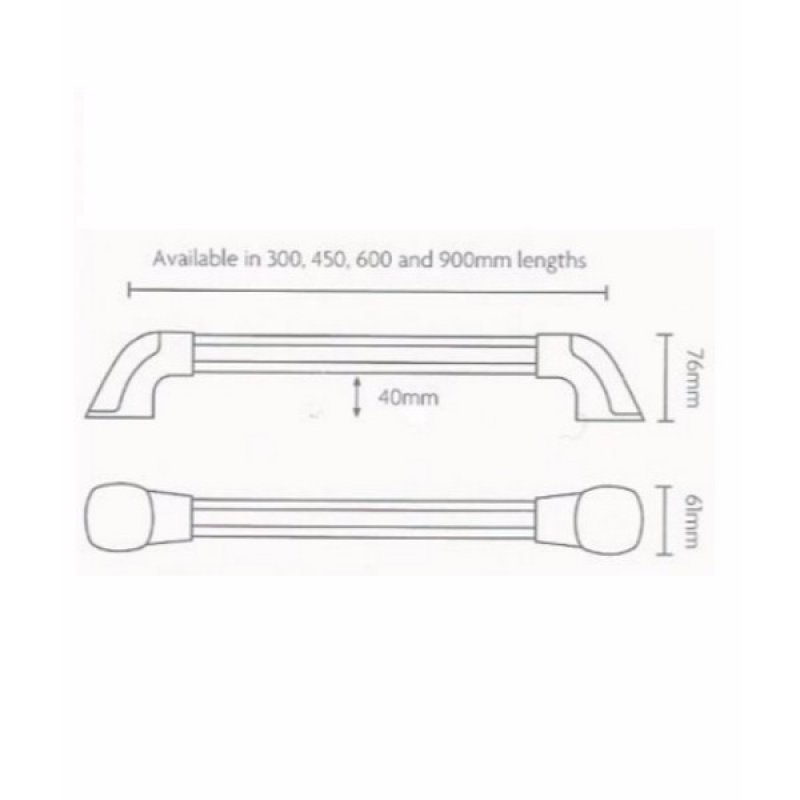 Impey Maxi-Grip Hand Rail White 450mm