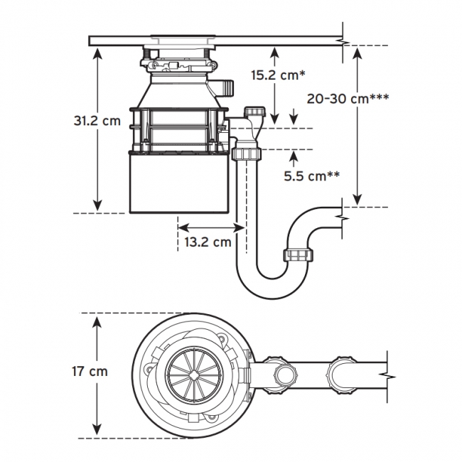 InSinkErator Model S460 Waste Disposal and Air Switch - Black