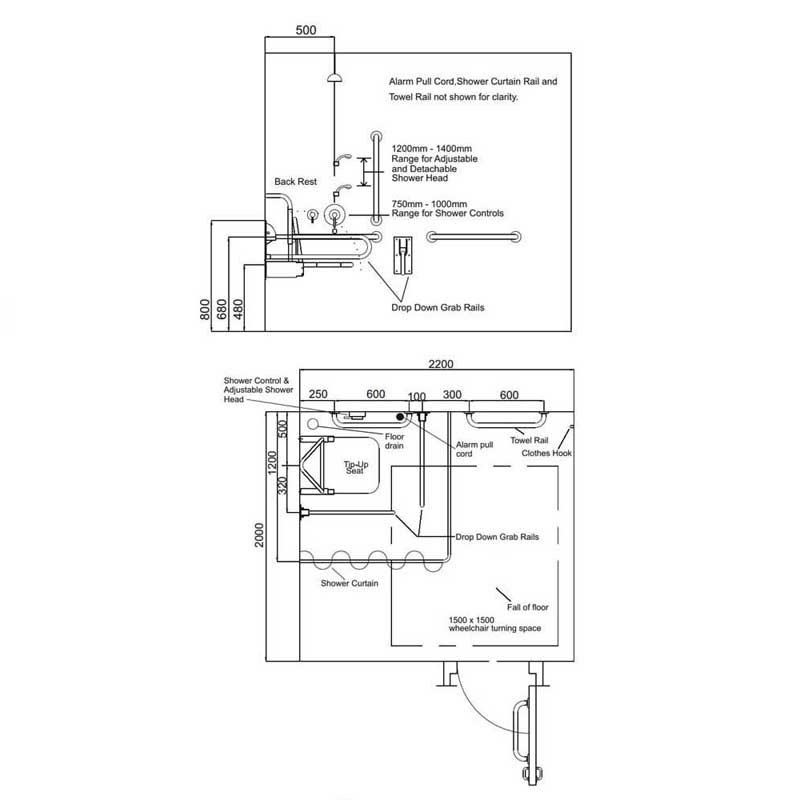 Inta Doc M Elderly or Disabled Shower Room Pack Blue